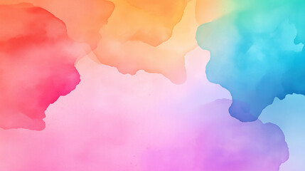 Obraz premium Soft pastel watercolor splashes create vibrant gradient background, evoking sense of calm and creativity