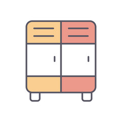Locker  vector icon stock illustration