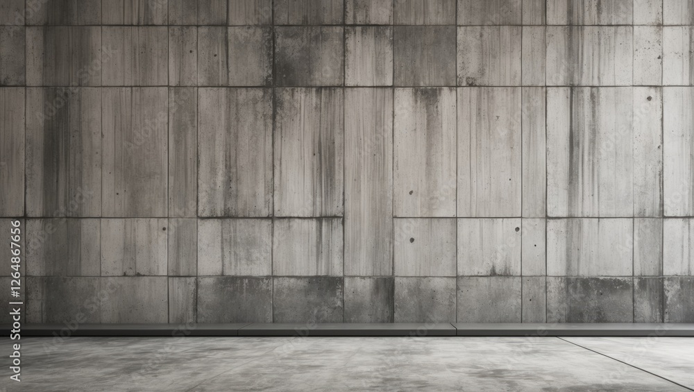 Poster concrete wall texture with gray tones in an empty interior space suitable for backgrounds and design