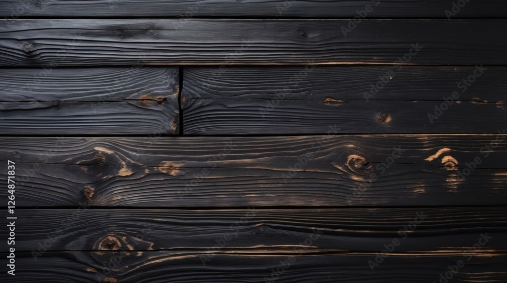 Poster black wood texture background with natural patterns and knots suitable for design projects with copy