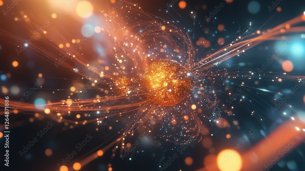 Poster proton collisions generating subatomic particles in a collider