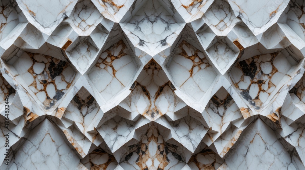 Poster geometric marble texture with intricate patterns and natural veining in neutral tones suitable for b