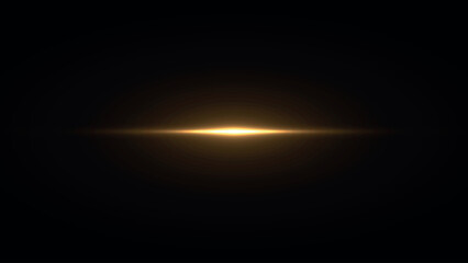 Horizontal Golden Light Streak on Dark Background