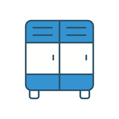 Locker  vector icon stock illustration