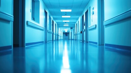 Obraz premium A hospital employing AI to improve patient flow by predicting which patients may need urgent care, optimizing staff allocation and reducing wait times