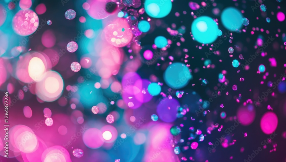Poster colorful bokeh background with vibrant lights and soft focus effects suitable for abstract designs a