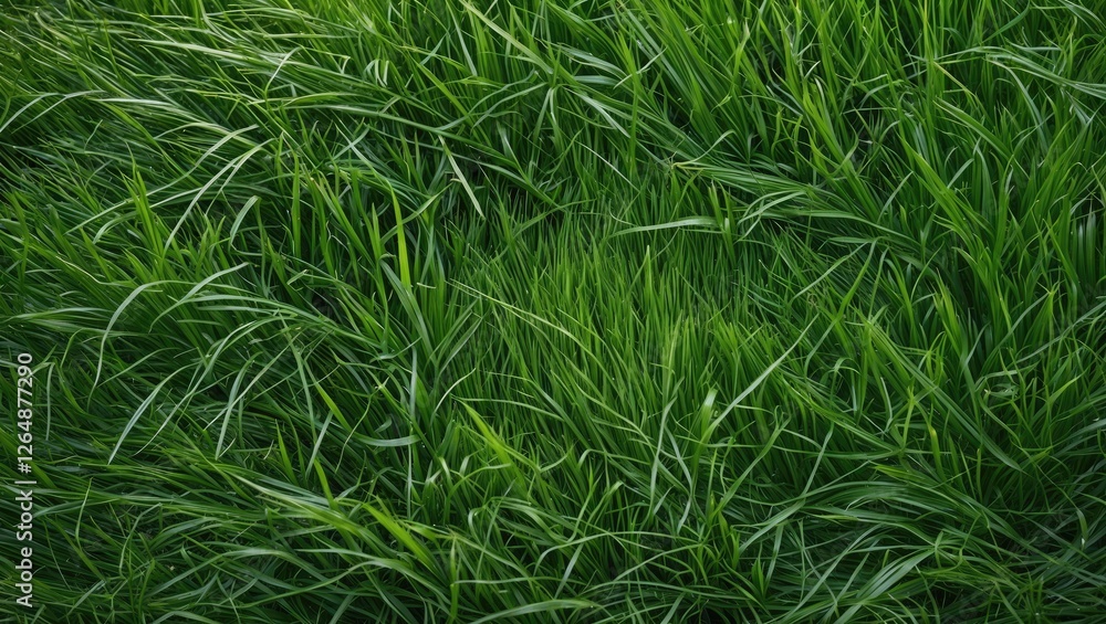 Poster lush green grass background texture with blades in varying heights creating a natural pattern ideal 