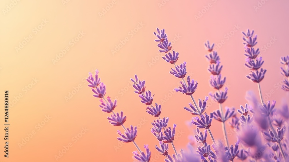 Poster a light pastel gradient background transitioning from soft peach to lavender, maintaining a fresh, a