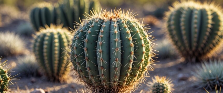 Close-up of spherical green cacti with spines in desert landscape natural light &ETH;&curren;&ETH;&frac34;&Ntilde;&sbquo;&ETH;&frac34; &Ntilde; &ETH;&ordm;&ETH;&frac34;&ETH;&iquest;&ETH;&cedil;&ETH;&micro;&ETH;&sup1; &ETH;&iquest;&Ntilde;&euro;&ETH;&frac34;&Ntilde;&Ntilde;&sbquo;&Ntilde;&euro;&ETH;&deg;&ETH;&frac12;&Ntilde;&Ntilde;&sbquo;&ETH;&sup2;&ETH;&deg;