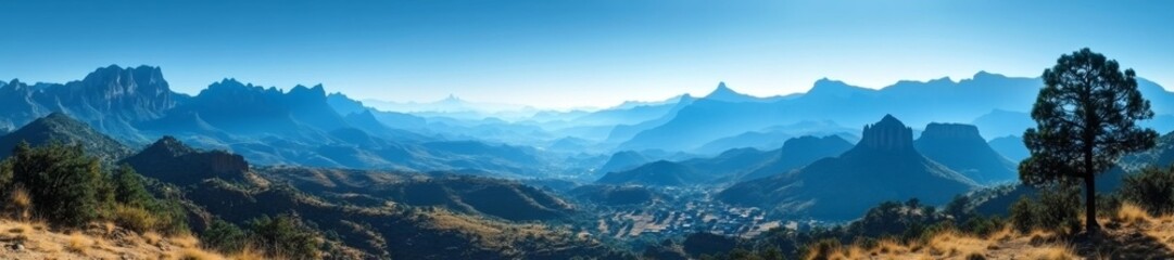 Obraz premium Breathtaking Mountain Landscape In A Remote Area. Generative AI