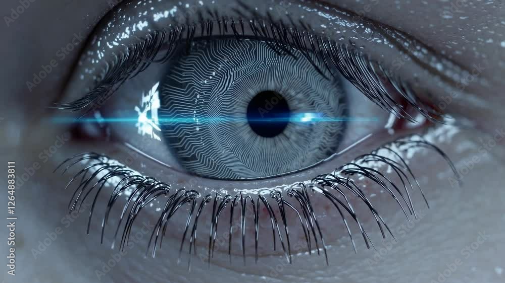 Leinwandbilder Exploration of futuristic technology with a focus on cybernetic enhancements and neural interfaces in a lab setting