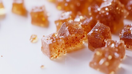 Spicy-Chili chamoy gummy bear isolated on white background top view high quality details, 3d rendering