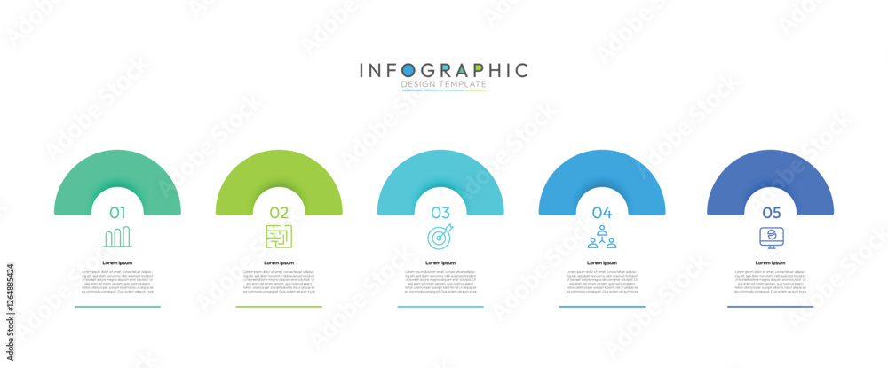 Poster 5 steps infographic the infographic utilizes a horizontal layout, with the five steps arranged seque