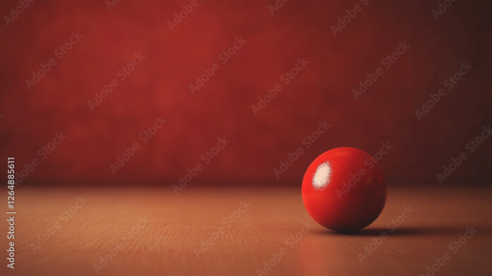 Sticker A striking image showcases a shiny, vibrant red sphere resting on a surface, against a backdrop of a matching hue. Simple, bold and vibrant