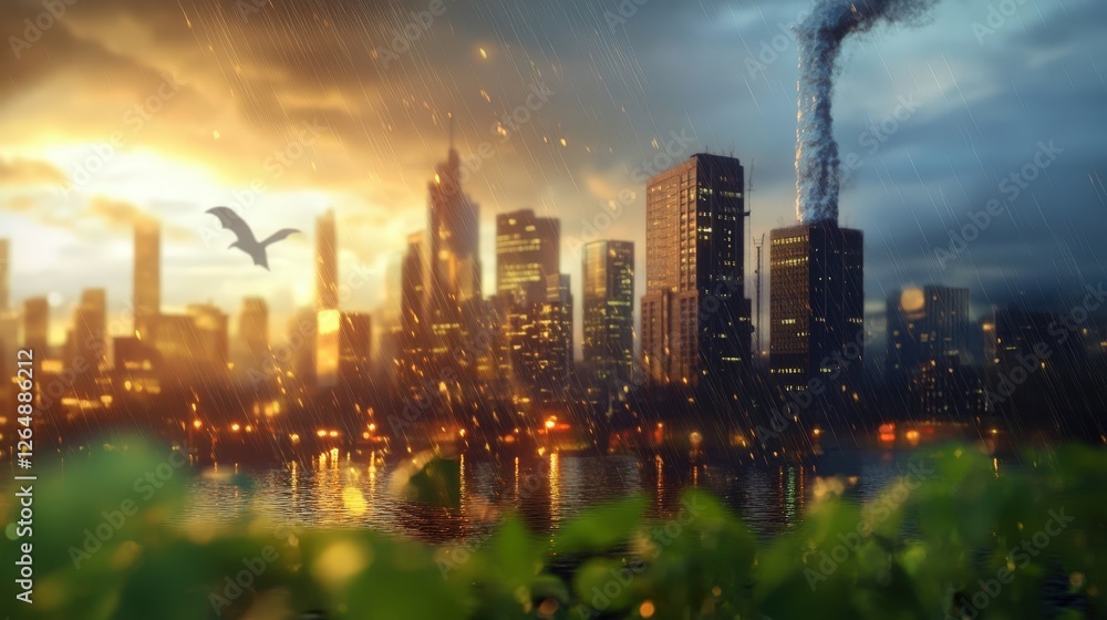 Poster machine learning model helping scientists predict climate change impacts, simulating weather pattern