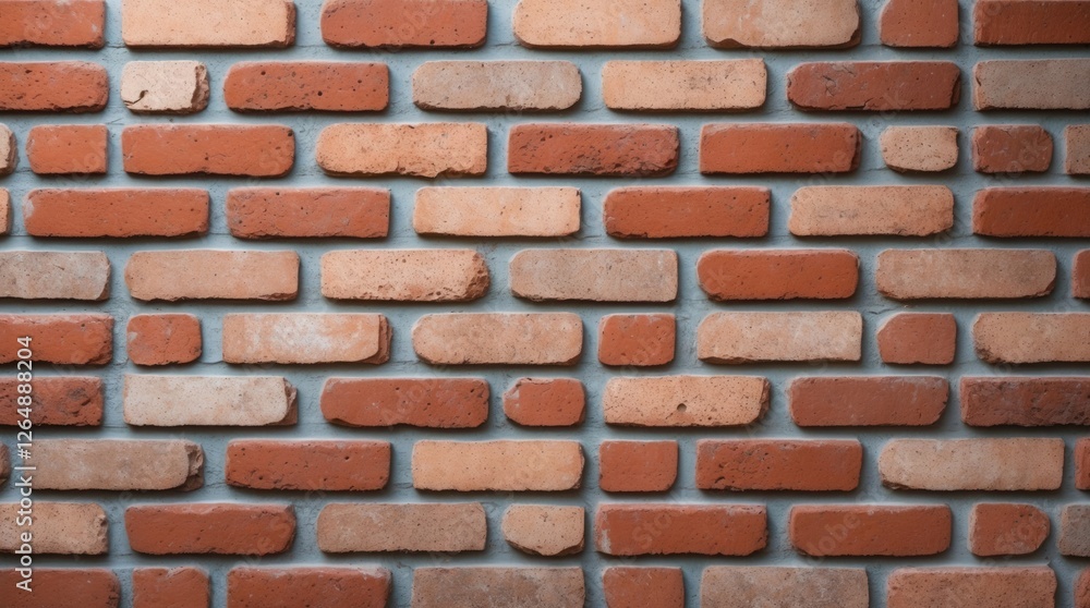 Aufkleber Red brick wall background texture with various sizes of bricks arranged in a uniform pattern Copy Space