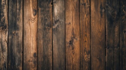 Fototapeta premium Wooden Plank Texture Background with Varied Shades of Brown and Black for Use as Rustic Decor or Graphic Design Copy Space