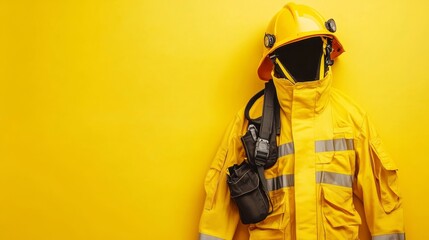 Naklejka premium Firefighter Uniform: Safety and Protection Gear