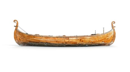 A wooden Viking ship