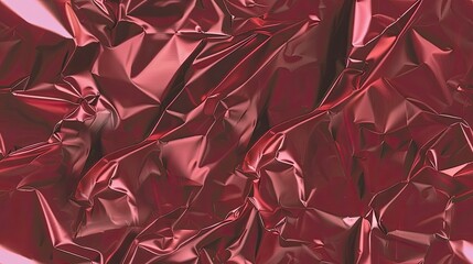 Red crumpled paper background