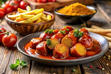 Delicious Currywurst, Shallow Depth of Field, Food Photography, German Cuisine