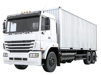 PNG White freight truck on white