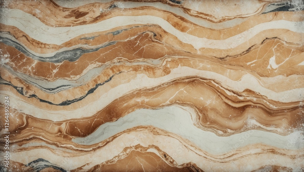 Aufkleber brown and beige marble texture with wavy pattern and fine details ideal for backgrounds and surfaces