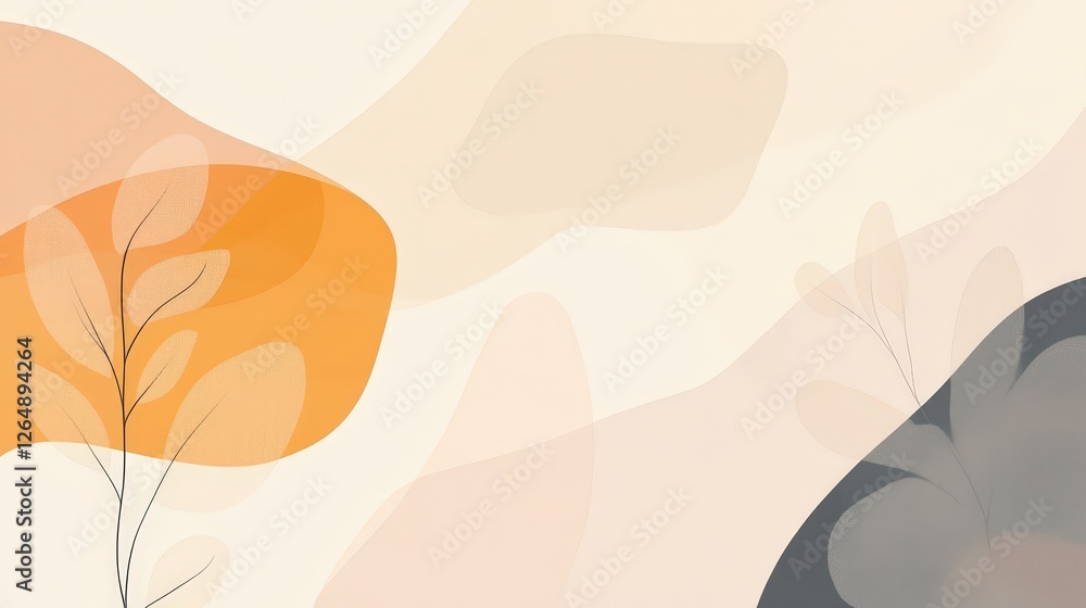 Aufkleber a minimalist abstract background with soft gradients of earth tones blending into one another, featu