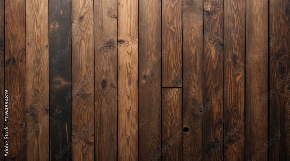 Poster brown wooden plank texture background with varying shades and patterns suitable for various design p