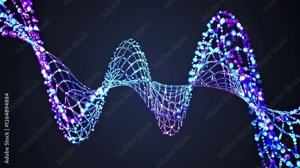 Aufkleber exploring the beauty of digital waves and lights in vibrant patterns and designs