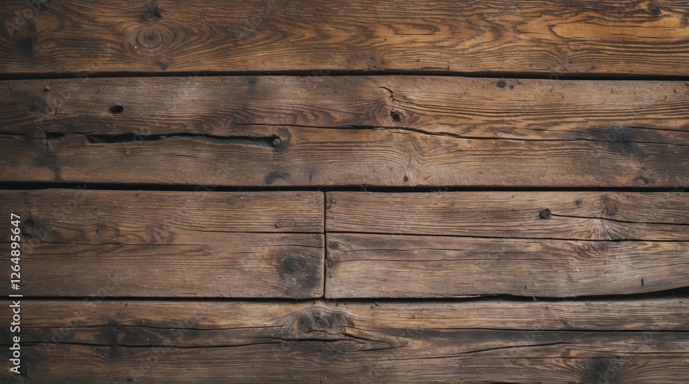 Aufkleber Brown wooden plank texture background with natural grain patterns and lines suitable for various design projects Copy Space