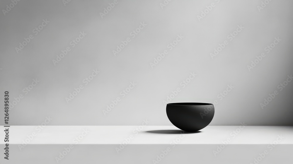 Poster a minimalist scene with a single, perfectly round shape on a muted background, emphasizing the simpl