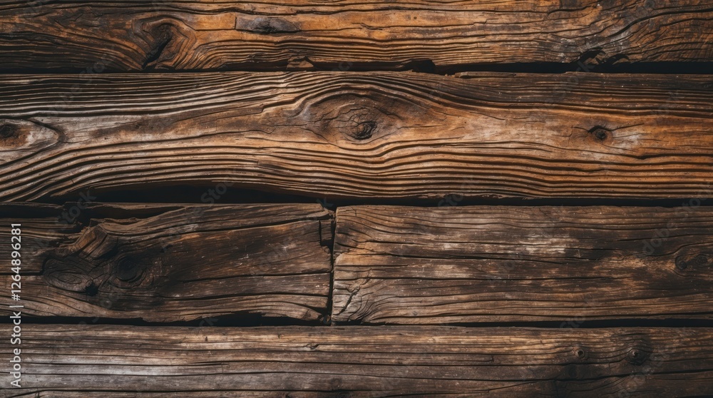 Leinwandbilder detailed close-up of weathered wooden planks with distinct grain patterns and textures, ideal for ba