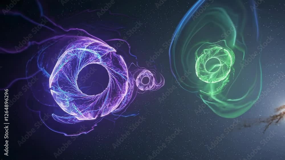 Leinwandbilder captivating visual journey through cosmic portals in a mesmerizing dark space environment