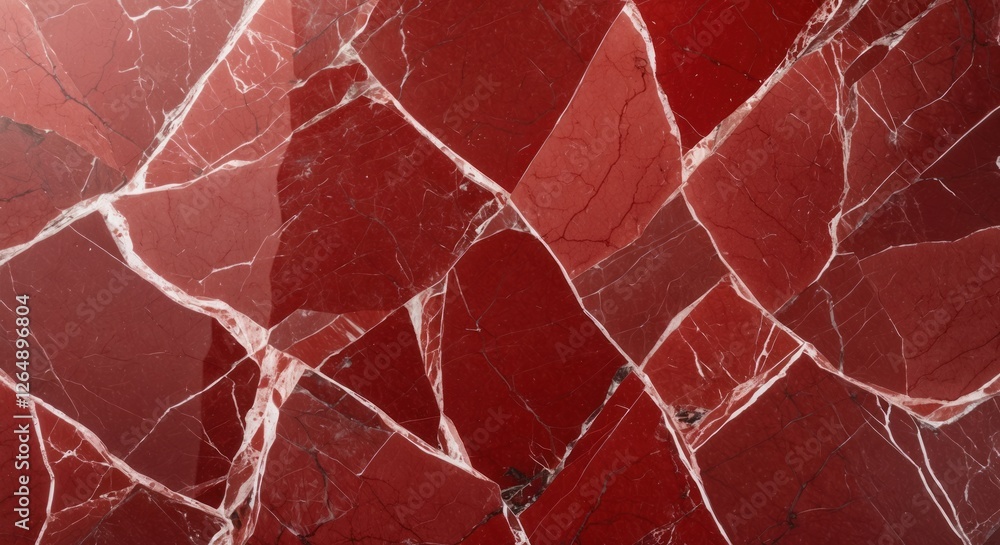Poster red marble texture with white veining suitable for backgrounds or surfaces providing a luxurious aes