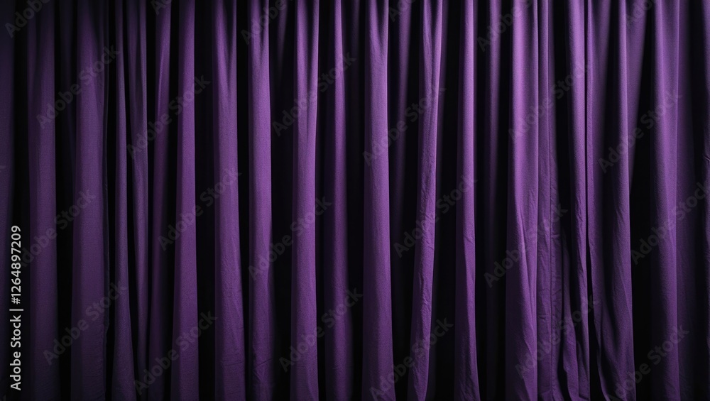 Poster purple fabric curtain texture with drapes and folds suitable for background or stage use copy space