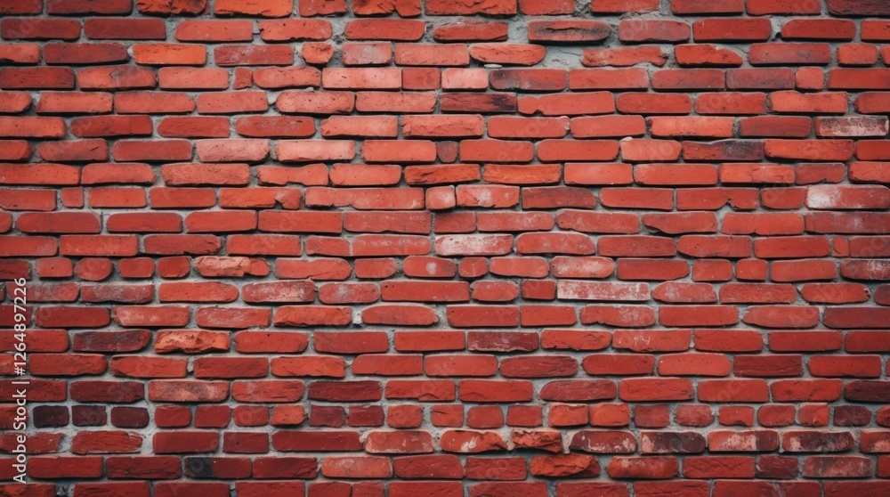 Poster textured red brick wall with varying shades and surfaces suitable for backgrounds and structural des