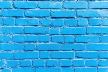 Bright Blue Brick Wall Texture for Backgrounds, Decorative Elements and Artistic Projects