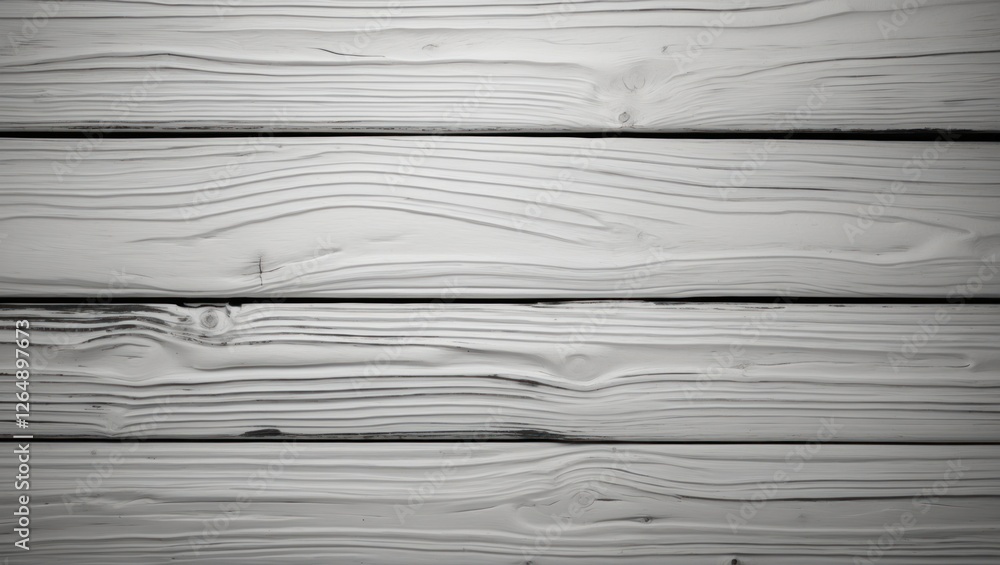 Poster Whitewashed wooden planks background with natural grain texture and slight imperfections ideal for various design applications Copy Space