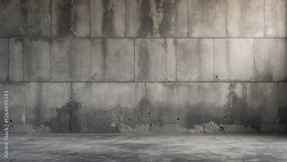 Poster concrete wall interior with industrial texture and pattern suitable for background display and creat