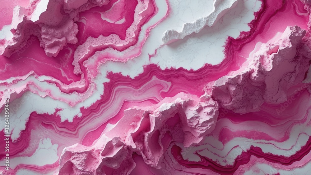 Aufkleber Abstract pink marble texture with layered formations and smooth gradients suitable for background use and design applications