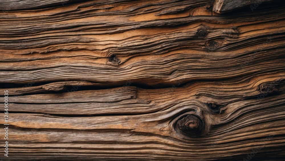 Aufkleber Textured dark wood background with visible grain and knots suitable for various design applications Copy Space