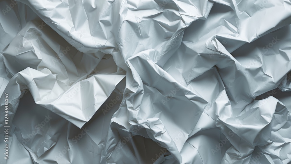 Aufkleber crumpled white paper texture background with shadows and highlights ideal for abstract design and cr