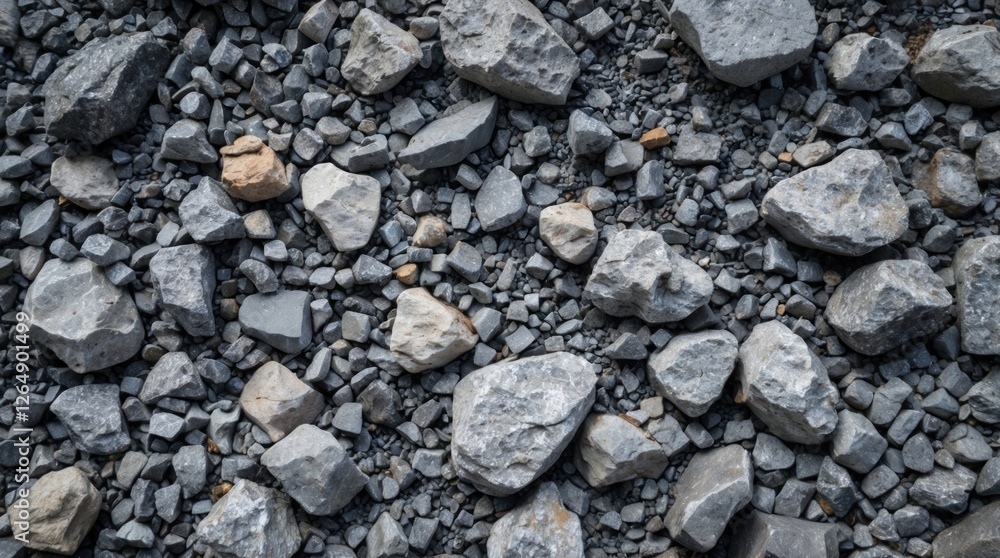 Poster gray gravel and rocks texture background nature pattern abstract design with copy space
