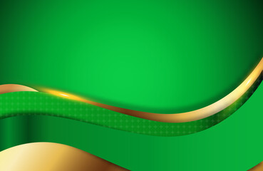 Luxury Blue Graded Background With Gold Shades Forming Waves