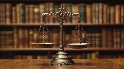 Scales of Justice: Symbol of Law and Equality in a Library Setting