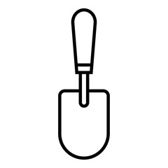 Shovel icon vector. Garden tool illustration sign. Farm symbol or logo.