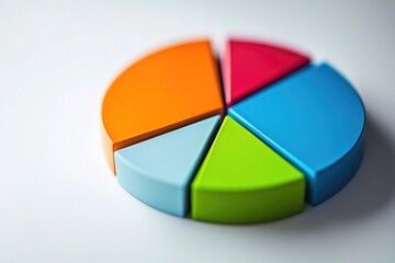 Obraz premium Modern Pie Chart with Colorful Sections