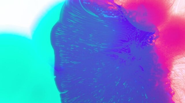 Multicolored rainbow colors move and collide to form an explosion of colors, abstract background.