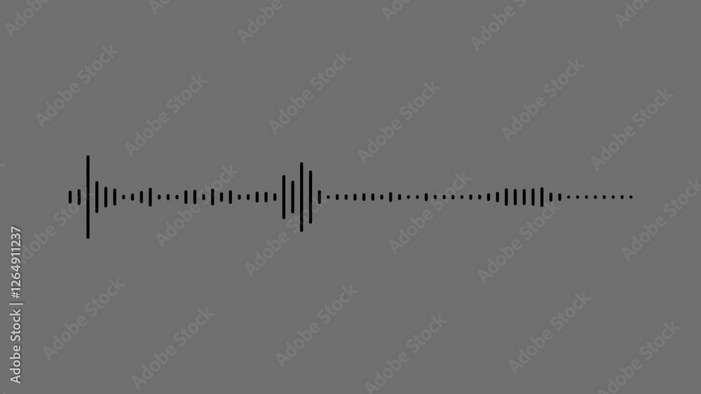 Poster audio equalizer on white background. black audio frequency sound wave on white background white and 